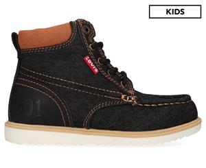 Levi's Kids' Pre-School Dean Denim UL Boot - Black/Tan