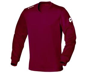 Lotto Mens Football Jersey Long Sleeve Team Evo Sports V Shirt (Granata) - RW2074