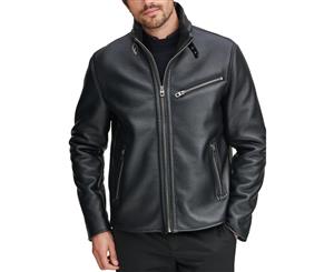 Marc New York by Andrew Marc Mens Flint Faux Leather Winter Motorcycle Jacket