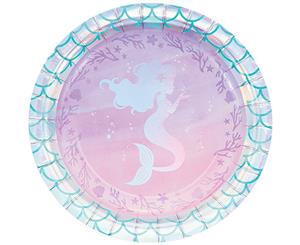 Mermaid Shine Party Supplies Lunch Cake Desert Plates 8 Pack