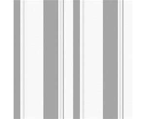 Rasch Sienna Stripe Wallpaper Grey/White (304909)