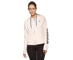 Reebok Women's Linear Logo Full Zip Hoodie - Pale Pink