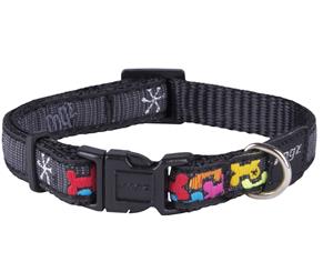 Rogz Armed Response Adjustable Collar - XL (17-29 inch) - Multi Bone