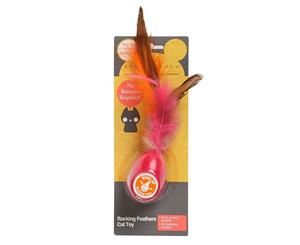 Rufus And Coco Rocking Feathers Cat Toy Pink