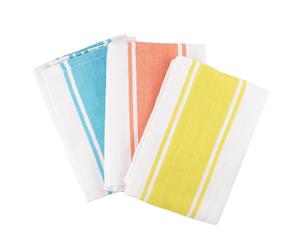 Scullery Pura Tea Towel Set of 3 Bright Stripes