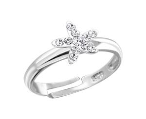 Sterling Silver Crystal Star Ring