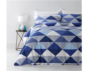 Super King Size - Tanika Blue Quilt Cover Set by In 2 Linen