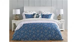 Thelma Blue Super King Quilt Cover Set