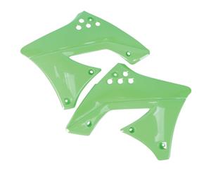 UFO Plastic RADIATOR SHROUDS Kawasaki Motor Bike KX250F 2010-2011 Model GREEN