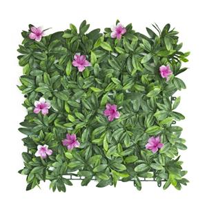 UN-REAL 50 x 50cm Pink Flower Artificial Hedge Tile