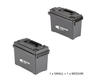 1 x Medium & 1 x Small Dry Case Weatherproof Box / Dry Box