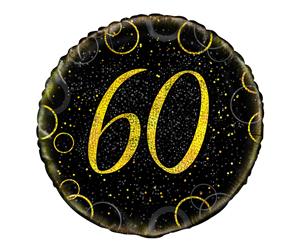 45cm Glitz Gold 60th Birthday Foil Balloon