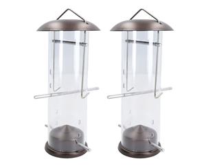 AB Tools 2PK Small Deluxe Bird Feeder Nyjer Seed Holder Hanging Feed Station Wild Birds