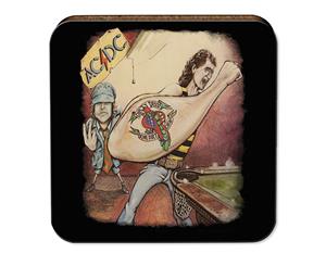 ACDC Dirty Deeds Done Dirt Cheap Album Cork Back Drink Coaster