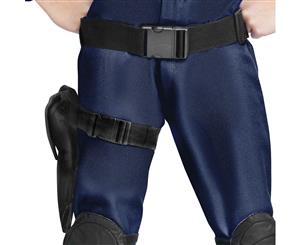 Adult's Web Belt and Gun Holster Set Police Costume Accessory