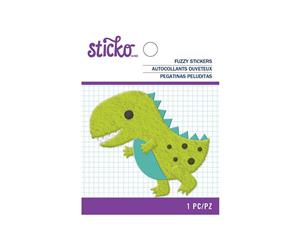 American Crafts - Sticko - Fuzzy Stickers - Dino