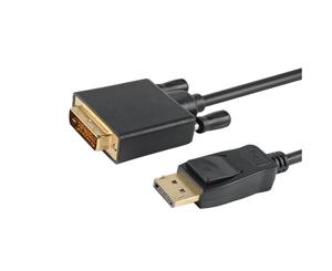 Astrotek 2m DisplayPort DP to DVI-D Male to Male Cable Up to 1080P Full HD @60Hz AT-DPDVI-2