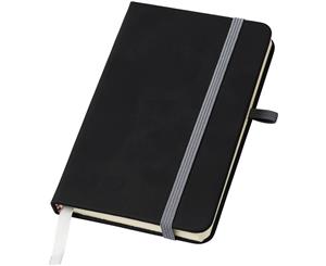 Bullet Noir A6 Notebook With Lined Pages (Solid Black/Silver) - PF2788