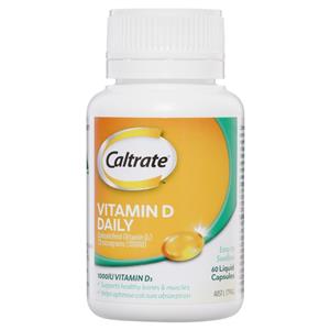 Caltrate Vitamin D 1000iu 60 Capsules Bottle