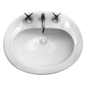 Caroma White Concorde Vanity Basin 3TH