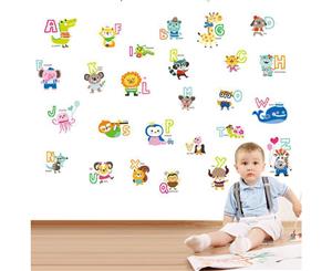 Cartoon 26 letters Wall Stickers Decals (Size 130cm x 90cm)