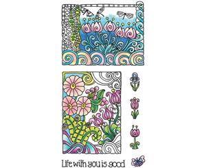 Color Me Clear Stamps 4&quotX7.75"-Life