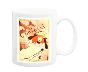 Confetti Toulouse Lautrec Art Nouveau Mug - 11 Fluid Oz