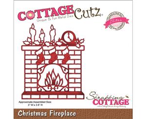 CottageCutz Elites Die -Christmas Fireplace 3&quotX3.6"