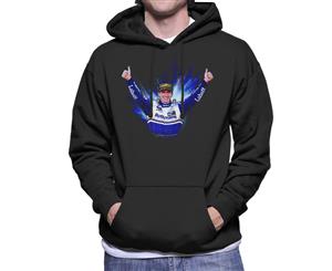 Damon Hill Celebrating Win At Japan Grand Prix Men's Hooded Sweatshirt - Black