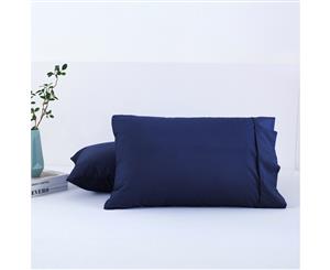 Dreamaker 250TC Plain Dyed Standard Pillowcases-48X73cm Dark Blue