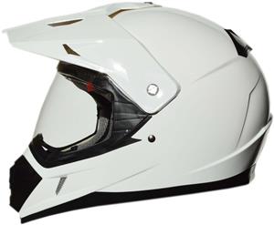 Full Face Dual Sport Motorcycle Motocross Helmet White