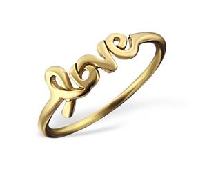 Gold Silver Love Midi Ring