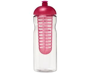 H2o Base 650Ml Dome Lid Sport Bottle And Infuser (Transparent/Pink) - PF2841