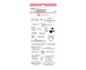 Hampton Art Clear Stamps 4&quotX8" Love Words