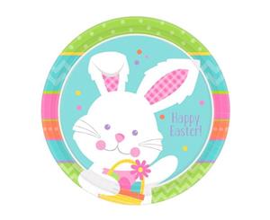 Hippity Hop Happy Easter Dinner Plates Paper 23cm