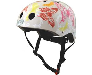 Kiddimoto Bike Helmet Butterfly White