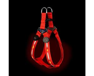 Loomo LED Dog Harness Red