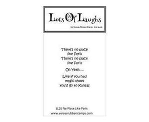 Lots Of Laughs Cling Mounted Stamp 4.5In. X6.5In. No Place Like Paris