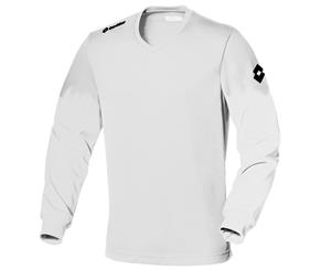 Lotto Mens Football Jersey Long Sleeve Team Evo Sports V Shirt (White) - RW2074