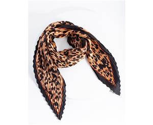 Lovisa Pleated Fabric Leopard Print Scarf