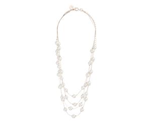 Lovisa Rose Gold Layered Pearl Station Necklace