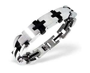 Men's Stainless Steel Cross Bracelet