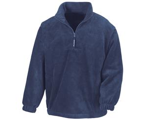 Result Unlined Active 1/4 Zip Anti-Pilling Fleece Top (Navy Blue) - BC920