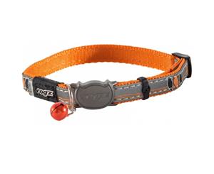 Rogz Nightcat Safeloc Collar Orange Bird