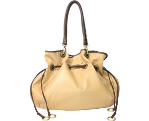 Rosa Bella Como Genuine Leather Handbag - Butter