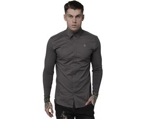 Sik Silk Men's Cartel Jersey Long Sleeve Shirt Charcoal