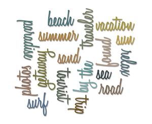 Sizzix Thinlits Dies 18/Pkg By Tim Holtz-Vacation Words Script