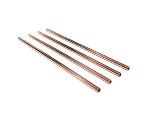 Stainless Steel Straw 215mm - 4 Pack - Rose Gold