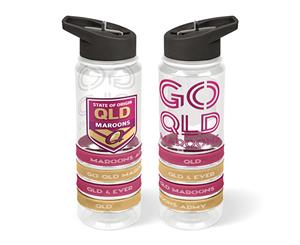 State of Origin QLD Queensland Maroons Tritan Drink Bottle & Wrist Bands Bracelets