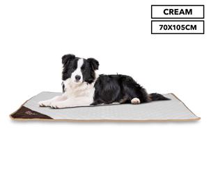 Trendy Pets 70x105cm Self Warming Quilted Pet Mat - Cream